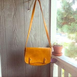 Joe Boxer Orange Yellow Bag Purse Leather